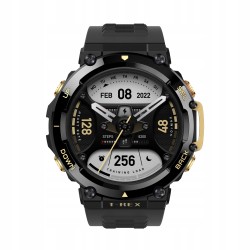 Outlet Smartwatch Amazfit T-Rex 2 czarny GPS 10 ATM pulsometr oksymetr SpO2