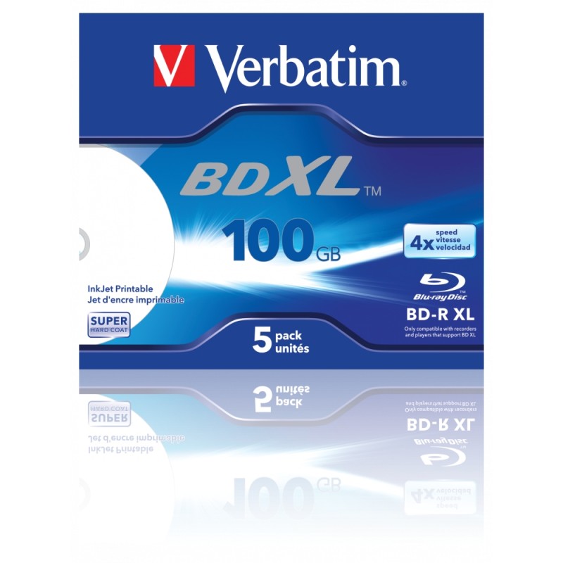 Outlet Płyta Blu-ray (BD-R) Verbatim 100GB 5szt (box 5 z opakowaniem) do