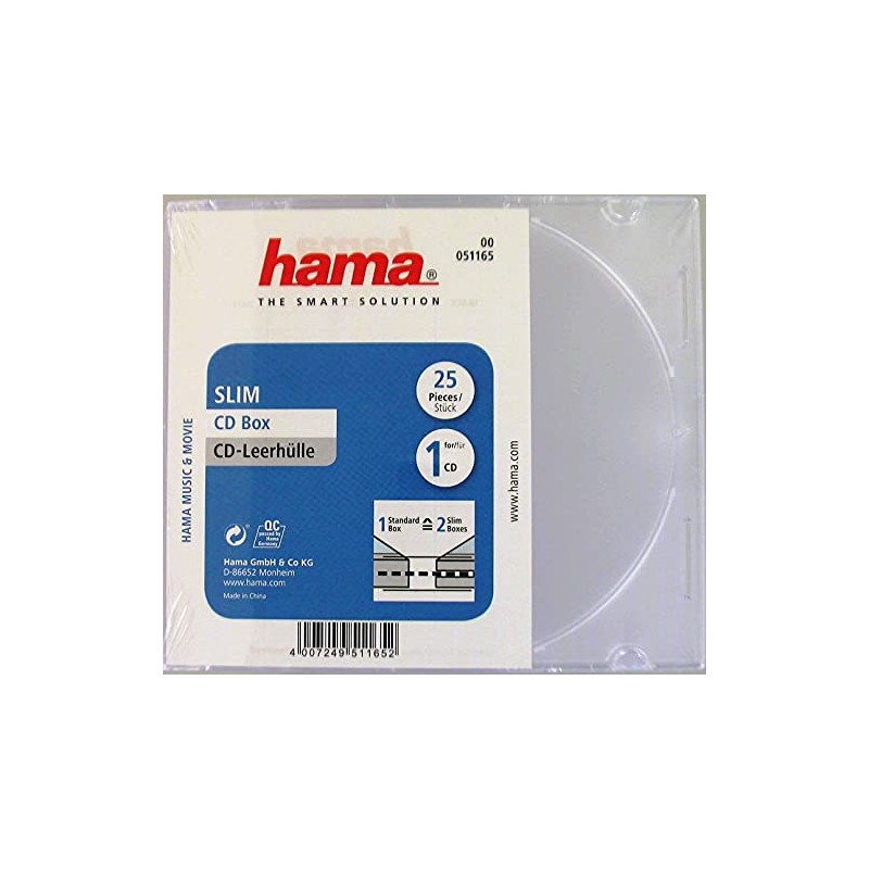 Outlet Pudełko do płyt CD Hama Jewel Case zestaw 10.szt Przezroczyste