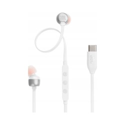 Outlet Słuchawki przewodowe JBL Tune 310C USB-C dokanałowe mikrofon białe
