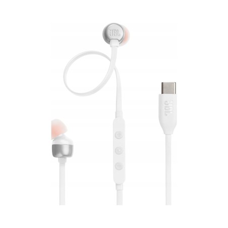 Outlet Słuchawki przewodowe JBL Tune 310C USB-C dokanałowe mikrofon białe
