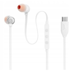 Outlet Słuchawki przewodowe JBL Tune 310C USB-C dokanałowe mikrofon białe
