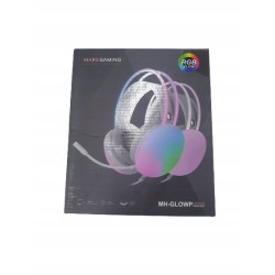 Outlet Słuchawki nauszne Mars Gaming MH-GLOWP RGB LED PC XBOX PS4/5 Biały