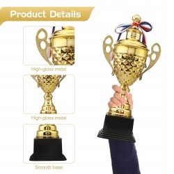 Outlet Puchar Sportowy Duży Złoty 37 cm Trofeum na Turniej i Imprezy