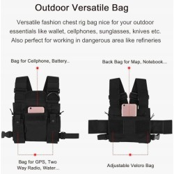 Outlet Torba taktyczna Chest Rig Bag hip hop streetwear funkcjonalna czarna