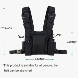 Outlet Torba taktyczna Chest Rig Bag hip hop streetwear funkcjonalna czarna