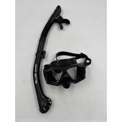 Outlet Cressi Horizon Scilla DM575050 maska i fajka do snorkelingu czarny