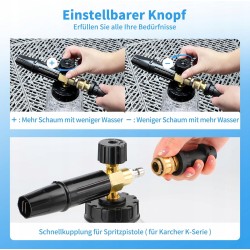 YAOBLUESEA Pistolet piankowy do mycia samochodu do Karcher K Series K2 1l