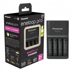 Outlet Ładowarka Panasonic Eneloop + 4 x R6/AA Eneloop Pro 2500 mah czarna