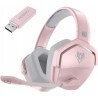 Outlet SŁUCHAWKI NAUSZNE BEZPRZEWODOWE NUBWO G06 GAMING 2,4 GHZ BT RÓŻOWE