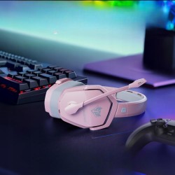 Outlet SŁUCHAWKI NAUSZNE BEZPRZEWODOWE NUBWO G06 GAMING 2,4 GHZ BT RÓŻOWE