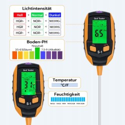 Outlet Tester glebowy 4w1 - kwasomierz, miernik pH, wilgotnościomierz, LCD