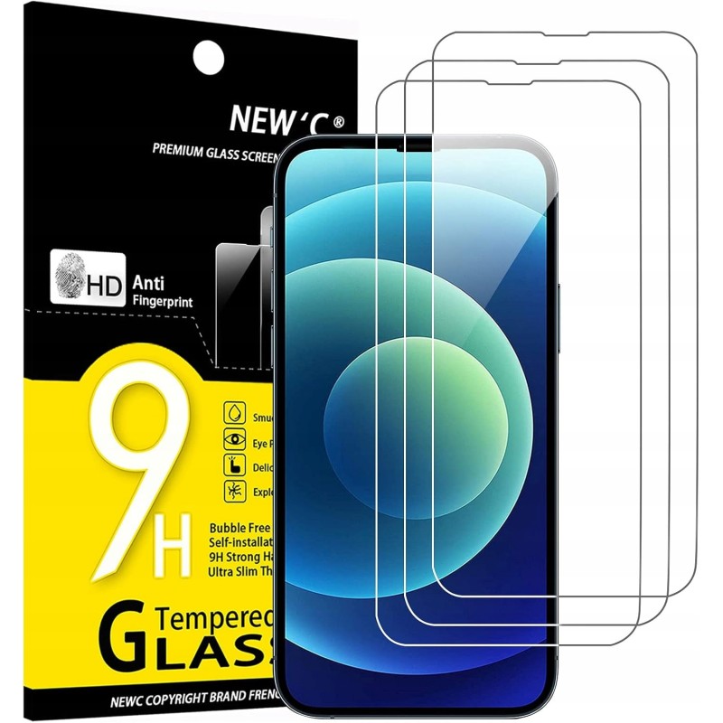 Outlet Szkło hartowane Premium New'c do Apple iPhone 13/ 13 Pro/ 14 3