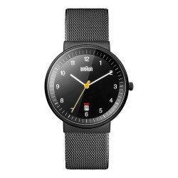 Outlet Zegarek męski Braun BN0032BKBKMHG 40mm czarna tarcza bransoleta mesh