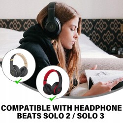 Outlet Nauszniki zamienne do słuchawek Beats Solo 2/3 czarne z miękką