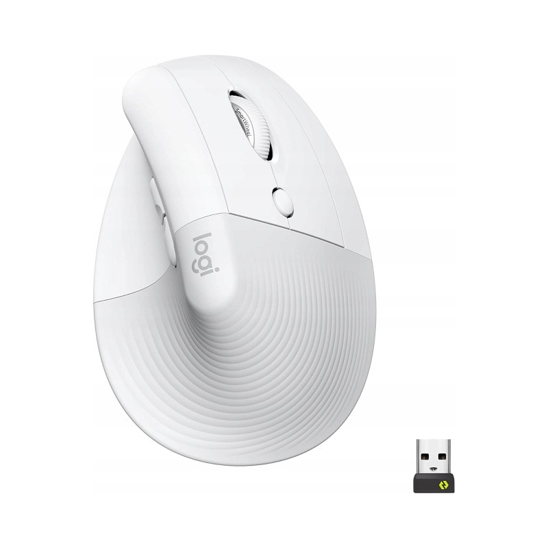 Outlet Myszka bezprzedowa pionowa Logitech Lift Vertical 4000 DPI BT biała