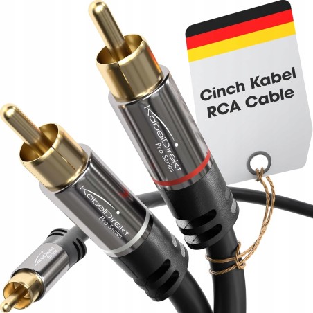 Outlet KabelDirekt RCA Y-kabel 0,5m do wzmacniaczy i systemów HiFi