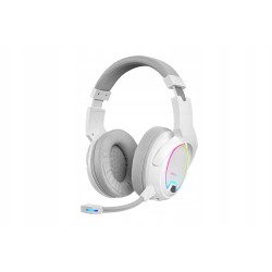 Outlet Słuchawki bezprzewodowe nauszne Mars Gaming MHW-100W ARGB Flow białe