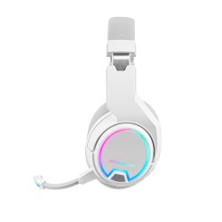 Outlet Słuchawki bezprzewodowe nauszne Mars Gaming MHW-100W ARGB Flow białe