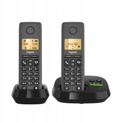 Outlet GIGASET PURE 120A Duo - dwa telefony bezprzewodowe eco dect czarne