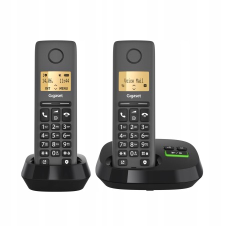 Outlet GIGASET PURE 120A Duo - dwa telefony bezprzewodowe eco dect czarne
