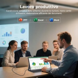 Outlet Monitor Przenośny UFYQL 15.6" FHD IPS USB-C HDMI do Laptopa i Konsol