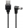 Kabel zasilający USB - wtyk DC 5.5x2.1 Goobay 1m przewód czarny