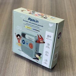 Outlet Głośnik dla dzieci Merlin Elipson 13 cm x 13 cm zielony Prezent -