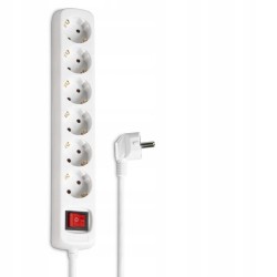 Outlet Listwa zasilająca Hama 00 6 gniazd 1,4 m Wytrzymały PSA Biały