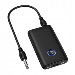 Outlet Adapter Bluetooth 5.3 2w1 do Jack 3.5mm do TV i słuchawek, 8h pracy