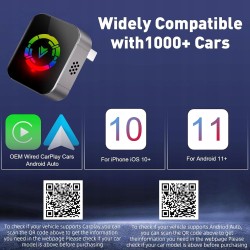 Outlet Adapter samochodowy SYWBBS 2 w 1 CarPlay i Android Auto USB A/C