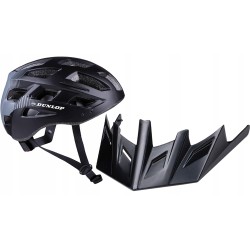 Outlet Kask rowerowy Dunlop MTB czarny L z oświetleniem LED z 3 trybami