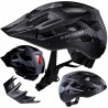 Outlet Kask rowerowy Dunlop MTB czarny L z oświetleniem LED z 3 trybami