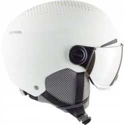 Outlet Kask narciarski Alpina Arber Visor Q Lite biały uniwersalny