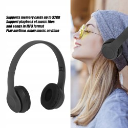 Outlet HEEPDD P47 Słuchawki Bezprzewodowe Bluetooth Nauszne Czarny
