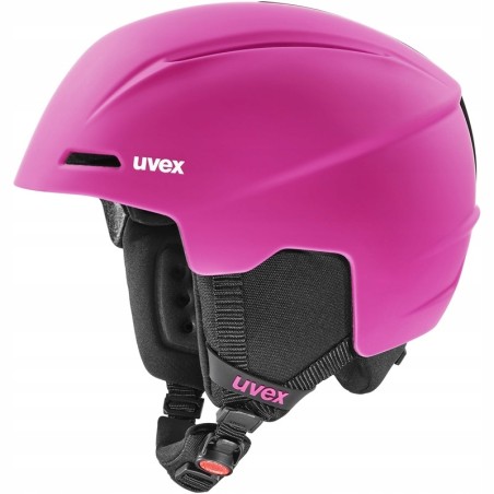 Outlet Uvex Viti kask narciarski dziecięcy 54-58 cm różowy matowy stabilna