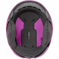 Outlet Uvex Viti kask narciarski dziecięcy 54-58 cm różowy matowy stabilna