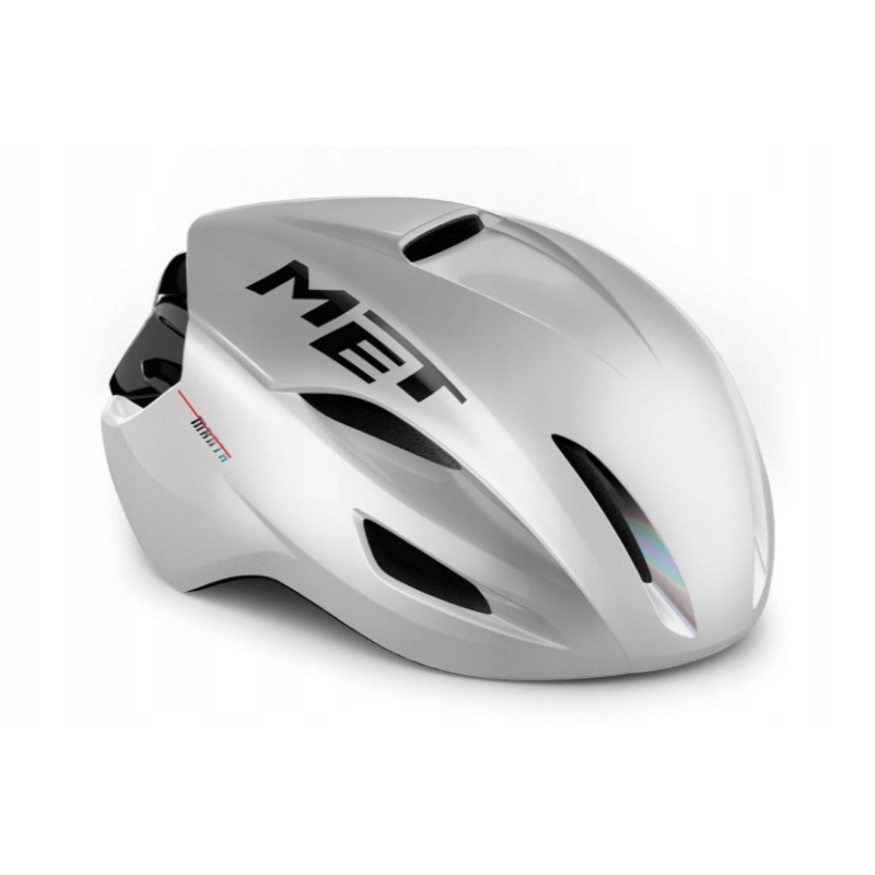 Kask rowerowy z paskiem na głowe MET Manta MIPS L Srebny
