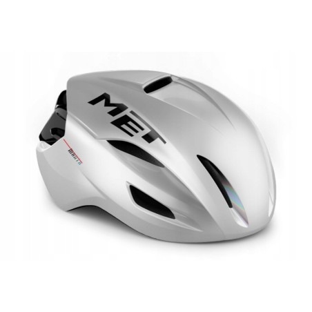 Kask rowerowy z paskiem na głowe MET Manta MIPS L Srebny