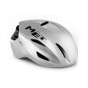 Kask rowerowy z paskiem na głowe MET Manta MIPS L Srebny