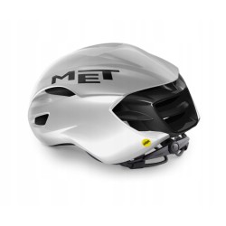 Kask rowerowy z paskiem na głowe MET Manta MIPS L Srebny