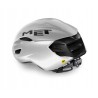 Kask rowerowy z paskiem na głowe MET Manta MIPS L Srebny