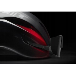 Kask rowerowy z paskiem na głowe MET Manta MIPS L Srebny