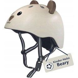 Outlet Kask rowerowy Hudora Beary rozmiar XXS/XS 44-47 cm kremowy z uszkami