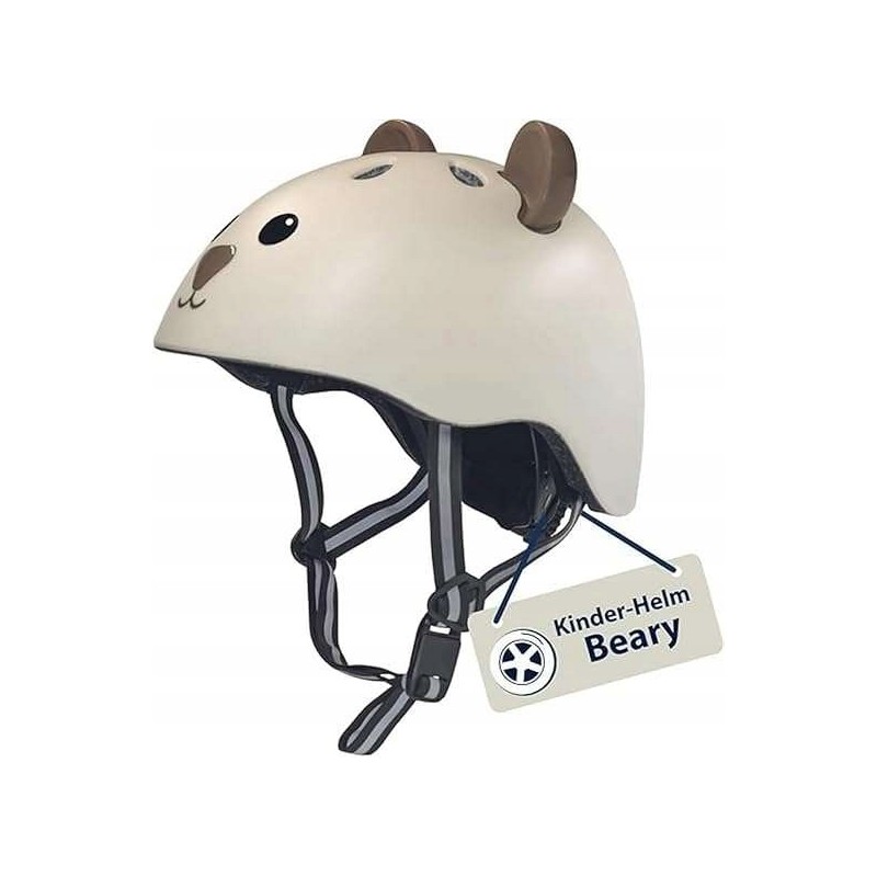 Outlet Kask rowerowy Hudora Beary rozmiar XXS/XS 44-47 cm kremowy z uszkami