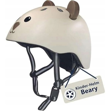 Outlet Kask rowerowy Hudora Beary rozmiar XXS/XS 44-47 cm kremowy z uszkami