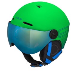Speedy Pro Dziecięcy Kask Narciarski z Wizjerem 55-58 cm Zielony/Niebieski