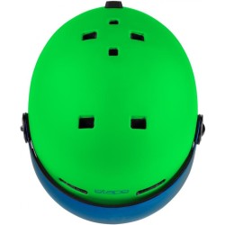 Speedy Pro Dziecięcy Kask Narciarski z Wizjerem 55-58 cm Zielony/Niebieski