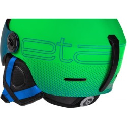 Speedy Pro Dziecięcy Kask Narciarski z Wizjerem 55-58 cm Zielony/Niebieski
