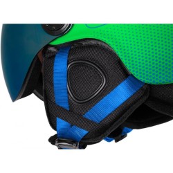 Speedy Pro Dziecięcy Kask Narciarski z Wizjerem 55-58 cm Zielony/Niebieski